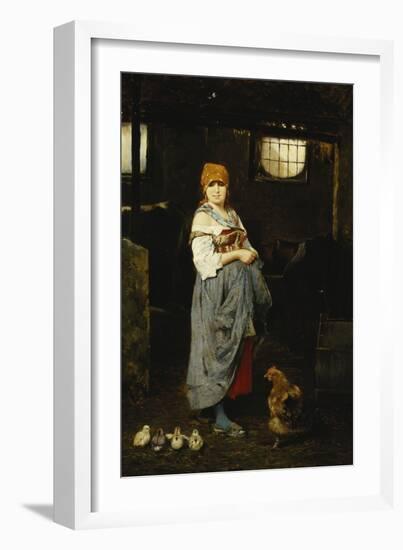 The Farm Girl-F. Ducale-Framed Giclee Print