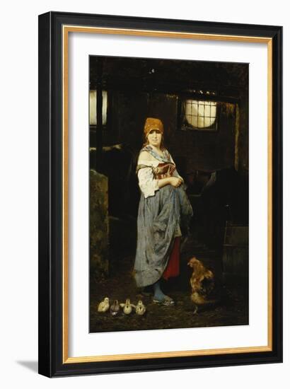 The Farm Girl-F. Ducale-Framed Giclee Print