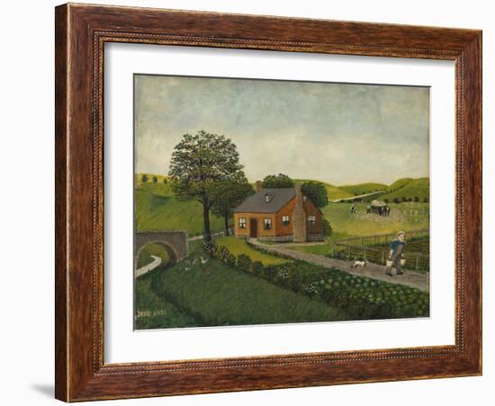 The Farm (Oil on Canvas)-John Kane-Framed Giclee Print