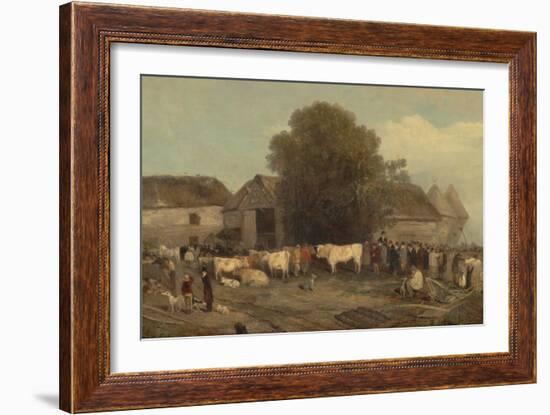 The Farm Sale, 1820-Richard Barrett Davis-Framed Giclee Print