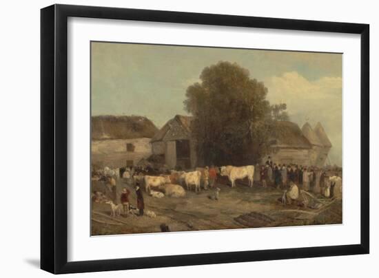 The Farm Sale, 1820-Richard Barrett Davis-Framed Giclee Print