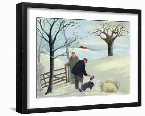 The Farmer and His Dog-Margaret Loxton-Framed Giclee Print