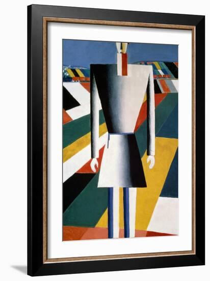 The Farmer in the Field-Kasimir Malevich-Framed Giclee Print