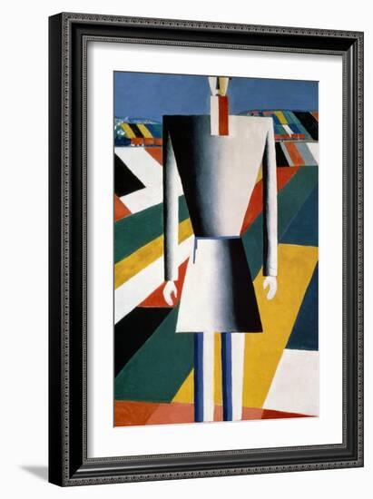 The Farmer in the Field-Kasimir Malevich-Framed Giclee Print