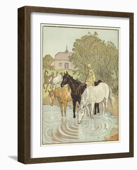 The Farmer's Boy (Colour Litho)-Randolph Caldecott-Framed Giclee Print