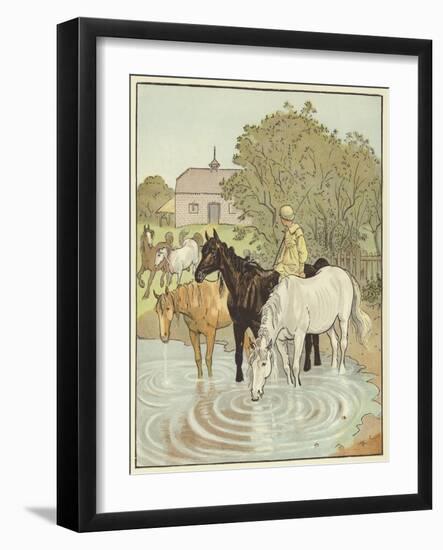 The Farmer's Boy (Colour Litho)-Randolph Caldecott-Framed Giclee Print