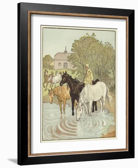 The Farmer's Boy (Colour Litho)-Randolph Caldecott-Framed Giclee Print