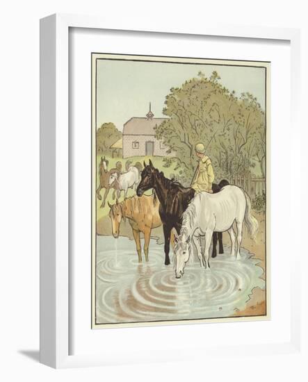 The Farmer's Boy (Colour Litho)-Randolph Caldecott-Framed Giclee Print