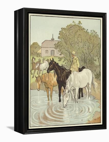 The Farmer's Boy (Colour Litho)-Randolph Caldecott-Framed Premier Image Canvas