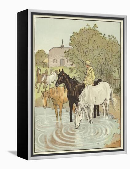 The Farmer's Boy (Colour Litho)-Randolph Caldecott-Framed Premier Image Canvas