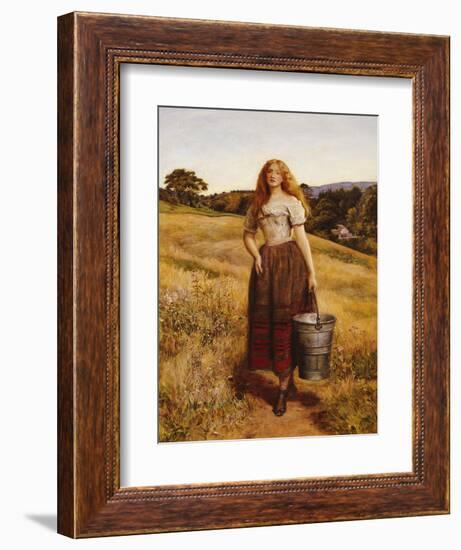 The Farmer's Daughter-John Everett Millais-Framed Premium Giclee Print