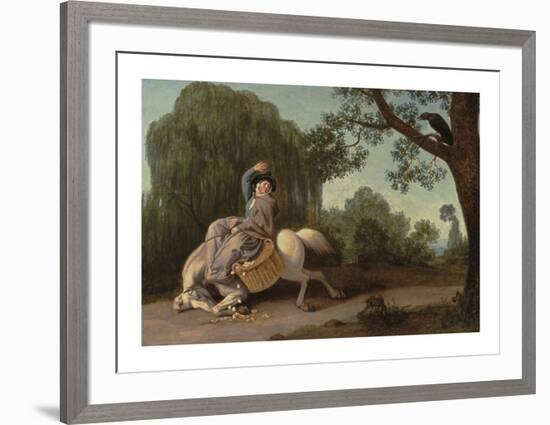 The Farmer's Wife and the Raven-George Stubbs-Framed Premium Giclee Print