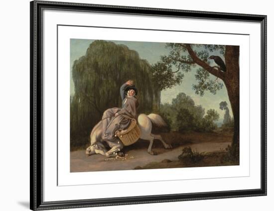 The Farmer's Wife and the Raven-George Stubbs-Framed Premium Giclee Print