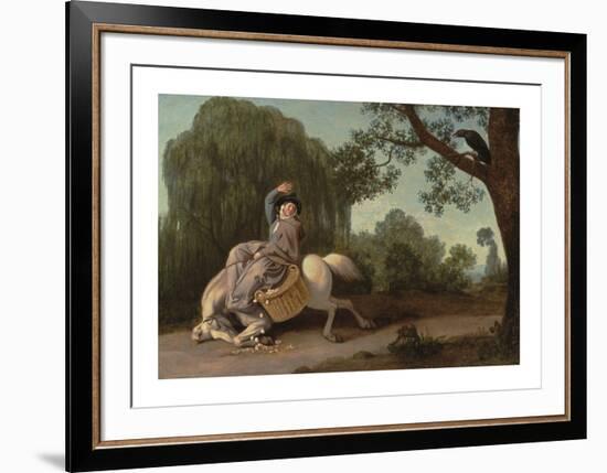 The Farmer's Wife and the Raven-George Stubbs-Framed Premium Giclee Print