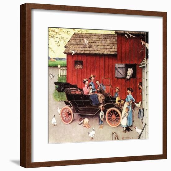 The Farmer Takes a Ride-Norman Rockwell-Framed Premium Giclee Print