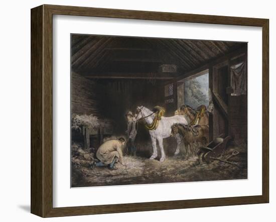 The Farmers Stable, (1791) 1901-George Morland-Framed Giclee Print