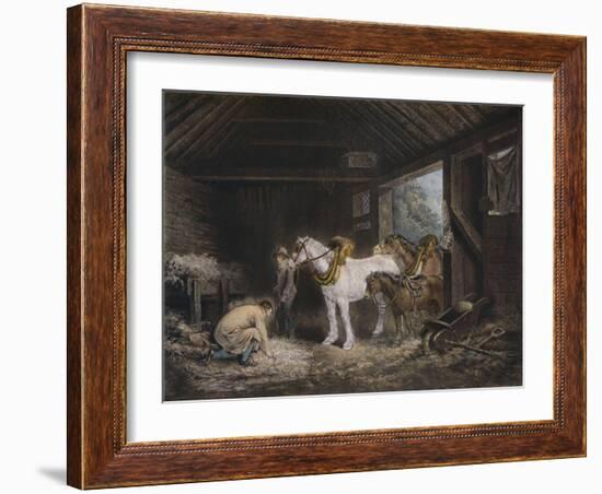 The Farmers Stable, (1791) 1901-George Morland-Framed Giclee Print