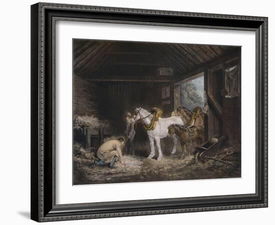 The Farmers Stable, (1791) 1901-George Morland-Framed Giclee Print