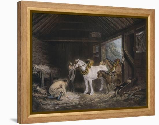 The Farmers Stable, (1791) 1901-George Morland-Framed Premier Image Canvas