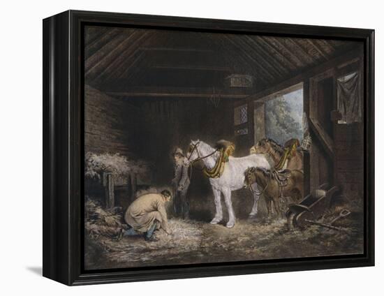 The Farmers Stable, (1791) 1901-George Morland-Framed Premier Image Canvas