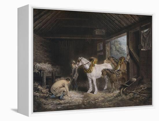 The Farmers Stable, (1791) 1901-George Morland-Framed Premier Image Canvas