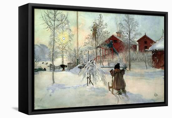 The Farmhouse and Washhouse-Carl Larsson-Framed Premier Image Canvas
