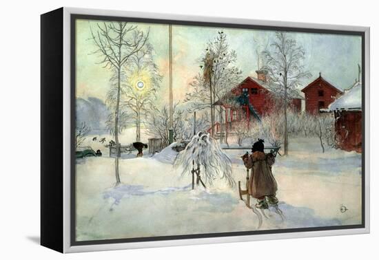 The Farmhouse and Washhouse-Carl Larsson-Framed Premier Image Canvas