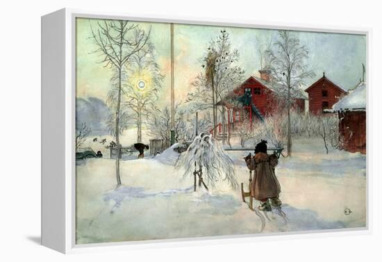 The Farmhouse and Washhouse-Carl Larsson-Framed Premier Image Canvas