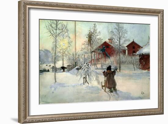 The Farmhouse and Washhouse-Carl Larsson-Framed Giclee Print