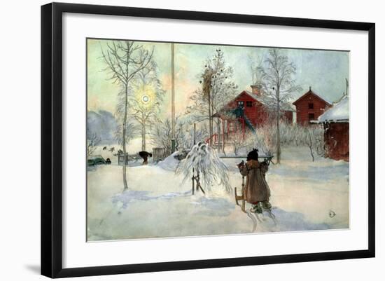 The Farmhouse and Washhouse-Carl Larsson-Framed Giclee Print