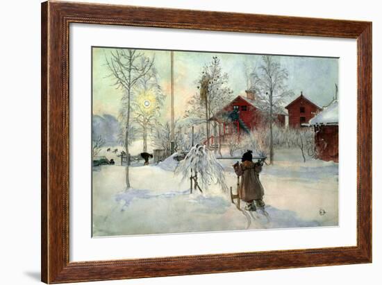 The Farmhouse and Washhouse-Carl Larsson-Framed Giclee Print