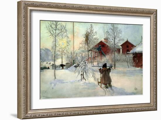 The Farmhouse and Washhouse-Carl Larsson-Framed Giclee Print