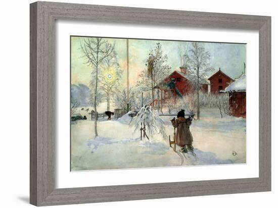 The Farmhouse and Washhouse-Carl Larsson-Framed Giclee Print