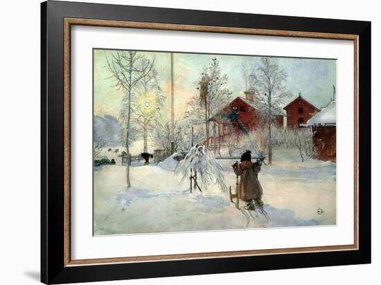 The Farmhouse and Washhouse-Carl Larsson-Framed Giclee Print