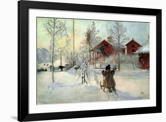 The Farmhouse and Washhouse-Carl Larsson-Framed Premium Giclee Print