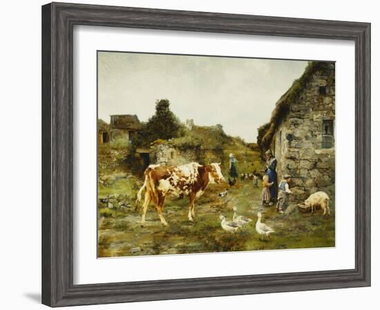 The Farmyard-Adolphe Charles Marais-Framed Giclee Print