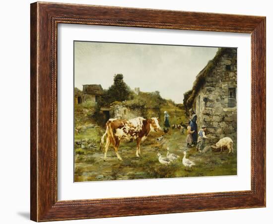 The Farmyard-Adolphe Charles Marais-Framed Giclee Print