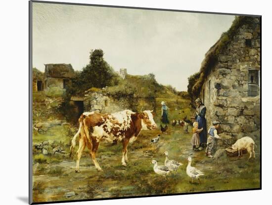 The Farmyard-Adolphe Charles Marais-Mounted Giclee Print