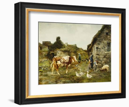 The Farmyard-Adolphe Charles Marais-Framed Giclee Print