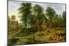 The Farmyard-Jan Brueghel the Younger-Mounted Giclee Print