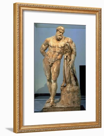 The Farnese Hercules, Roman Copy after a Greek Original by Lisippus, 3rd Century-null-Framed Giclee Print