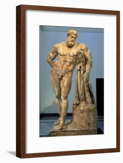 The Farnese Hercules, Roman Copy after a Greek Original by Lisippus, 3rd Century-null-Framed Giclee Print