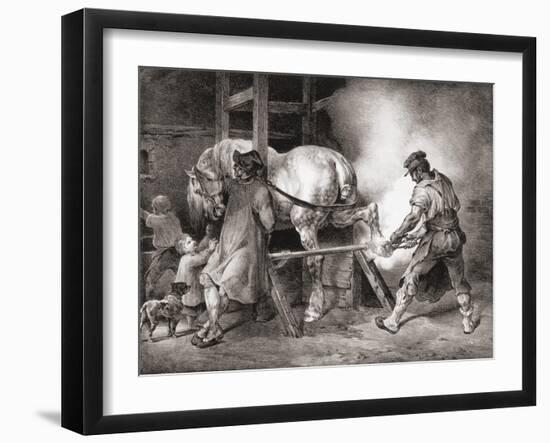 The Farrier, from Etudes De Cheveaux, 1822-Théodore Géricault-Framed Giclee Print