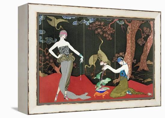 The Fashion for Lacquer, engraved by Henri Reidel, 1920-Georges Barbier-Framed Premier Image Canvas
