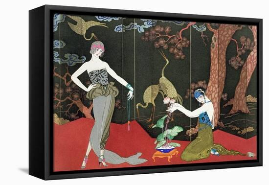 The Fashion for Lacquer, engraved by Henri Reidel, 1920-Georges Barbier-Framed Premier Image Canvas