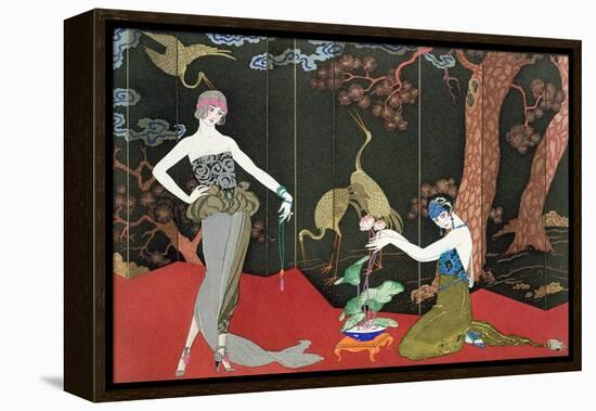 The Fashion for Lacquer, engraved by Henri Reidel, 1920-Georges Barbier-Framed Premier Image Canvas