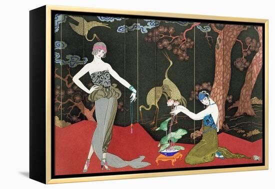 The Fashion for Lacquer, engraved by Henri Reidel, 1920-Georges Barbier-Framed Premier Image Canvas