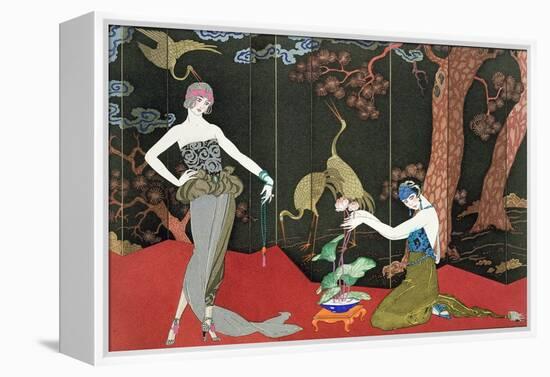 The Fashion for Lacquer, engraved by Henri Reidel, 1920-Georges Barbier-Framed Premier Image Canvas