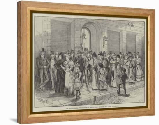 The Fashionable Promenade in Montevideo, Outside the Club Uruguayo-Melton Prior-Framed Premier Image Canvas