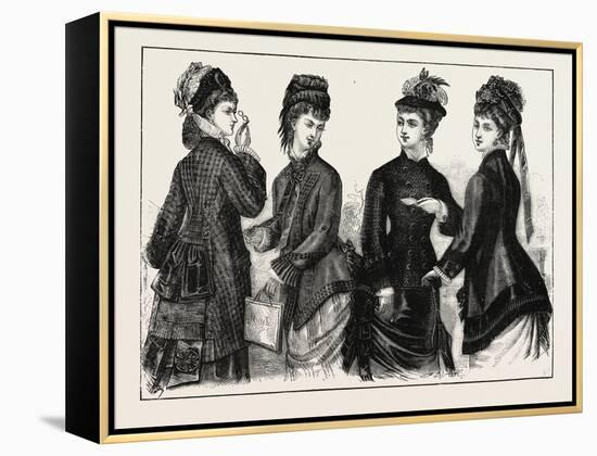 The Fashions: Ladies Cloaks for Autumn, 1876, UK-null-Framed Premier Image Canvas